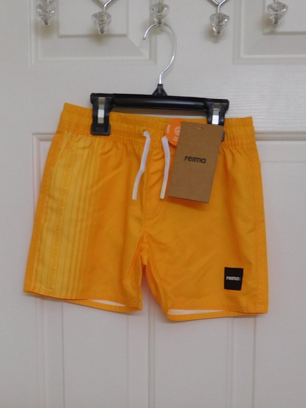 NWT Reima Yellow Side Logo Swim Shorts sz 6